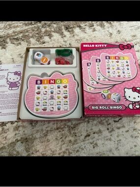 Hello Kitty Pink Big Roll Bingo Game for Kids